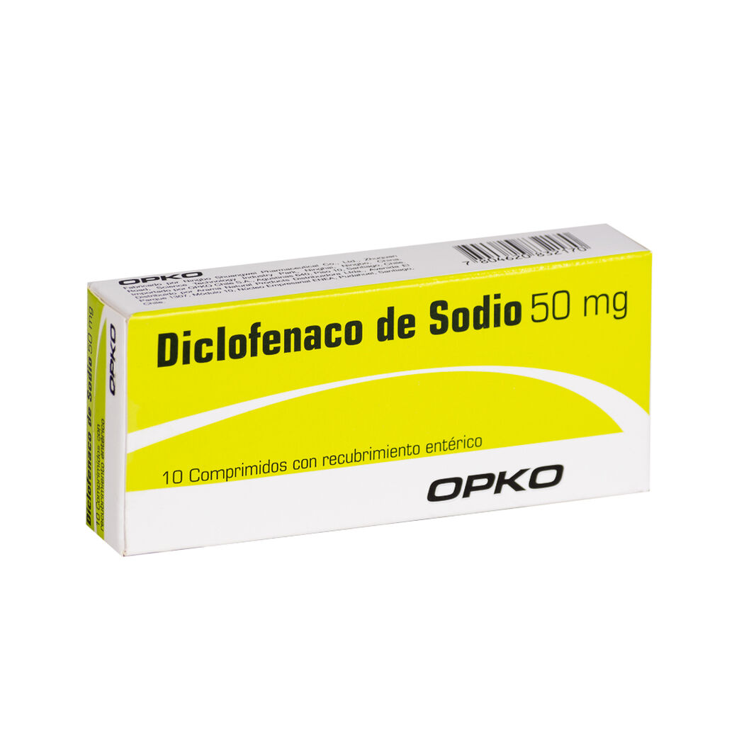 Diclofenaco 50 mg x 10 Comprimidos OPKO CHILE S.A., , large image number 0
