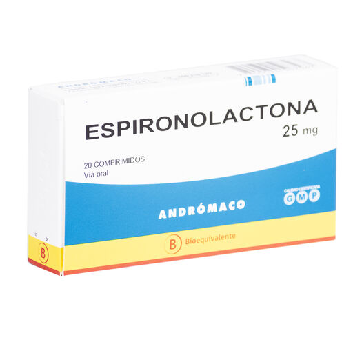 Espironolactona 25 mg x 20 Comprimidos ANDROMACO S.A., , large image number 0