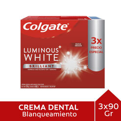 Pasta Dental Colgate Luminous White Brilliant 90 g 3 un