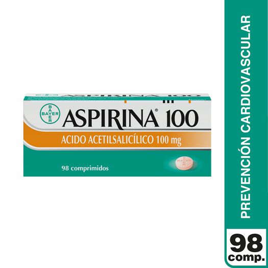 Aspirina 100 mg x 98 Comprimidos, , large image number 1