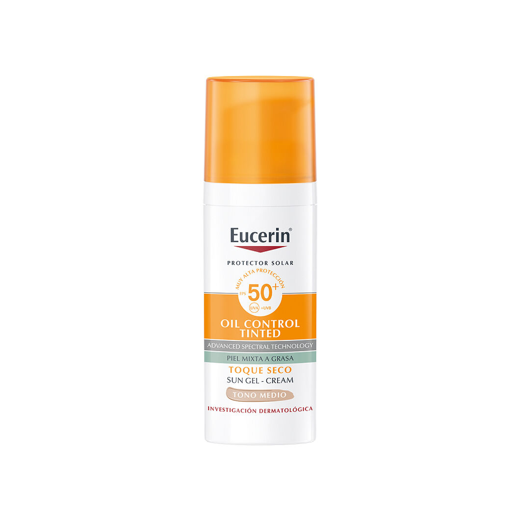 EUCERIN Protector Solar Facial Oil Control Tint FPS50+ 50 mL, , large image number 0