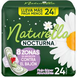 Toallas Higiénicas Naturella Nocturna, 24 Unidades