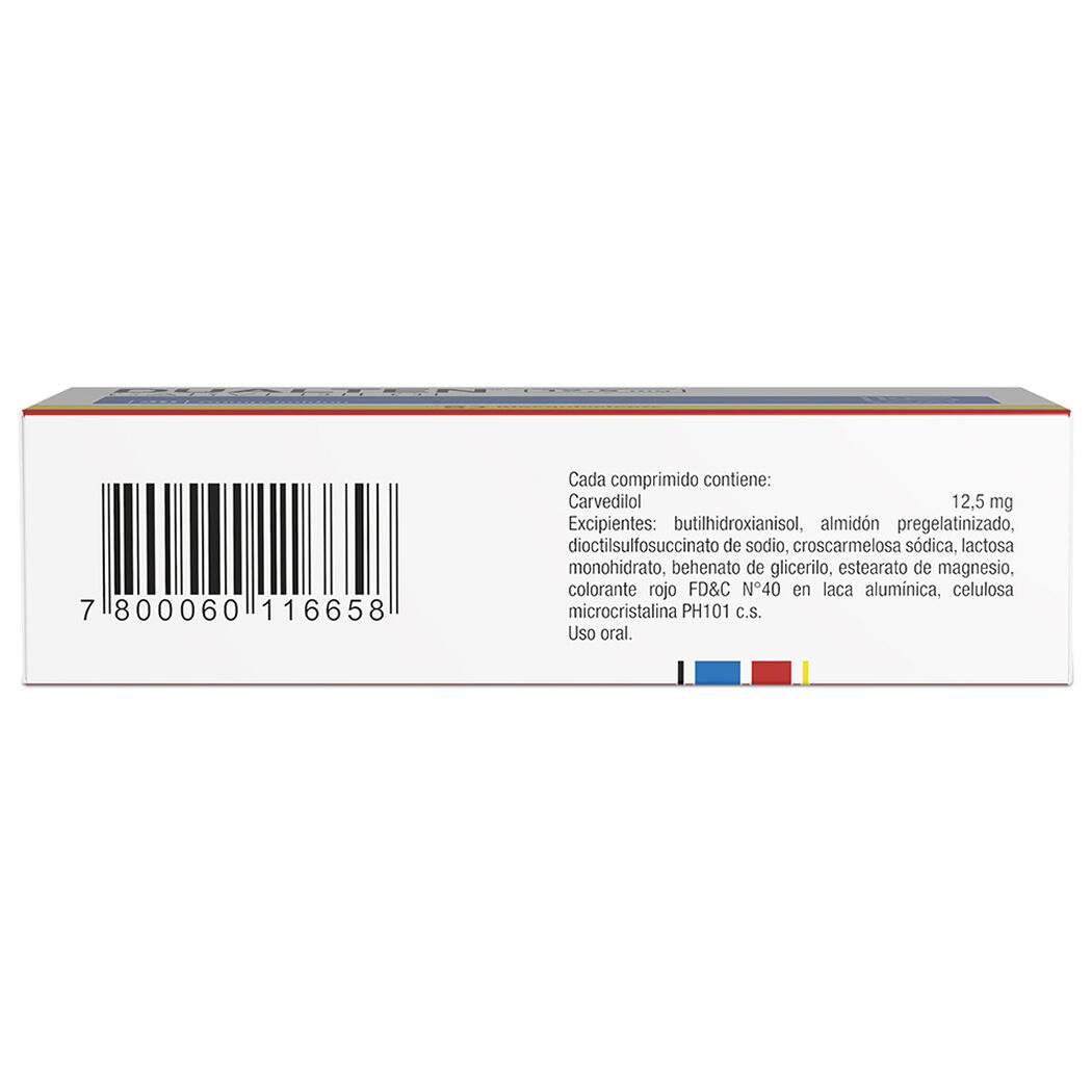 DUALTEN Carvedilol 12,5 mg 30 comprimidos, , large image number 1