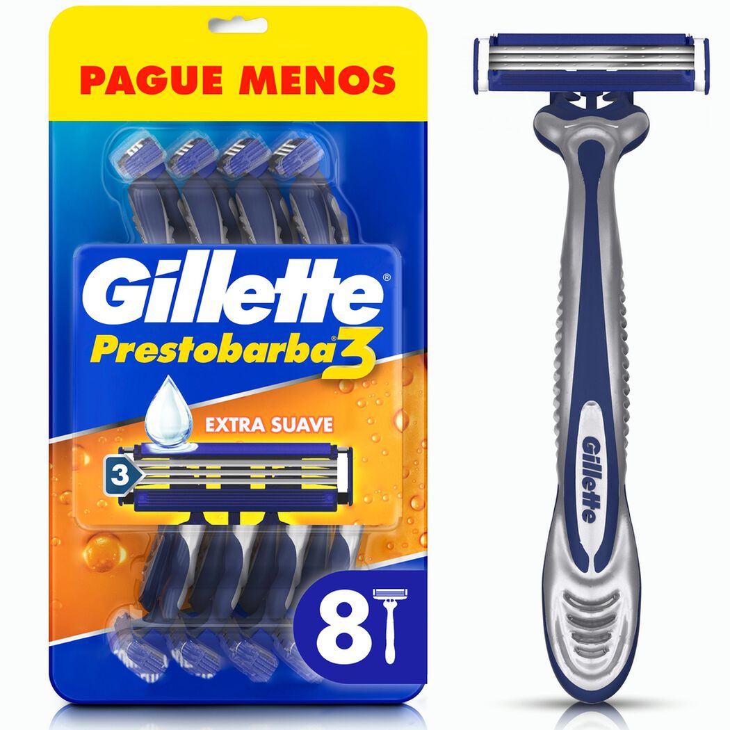 M&aacute;quina de Afeitar Gillette Prestobarba 3 8 un, , large image number 0