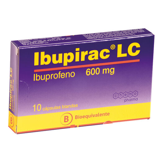 Ibupirac LC 600 mg x 10 Cápsulas Blandas, , large image number 0