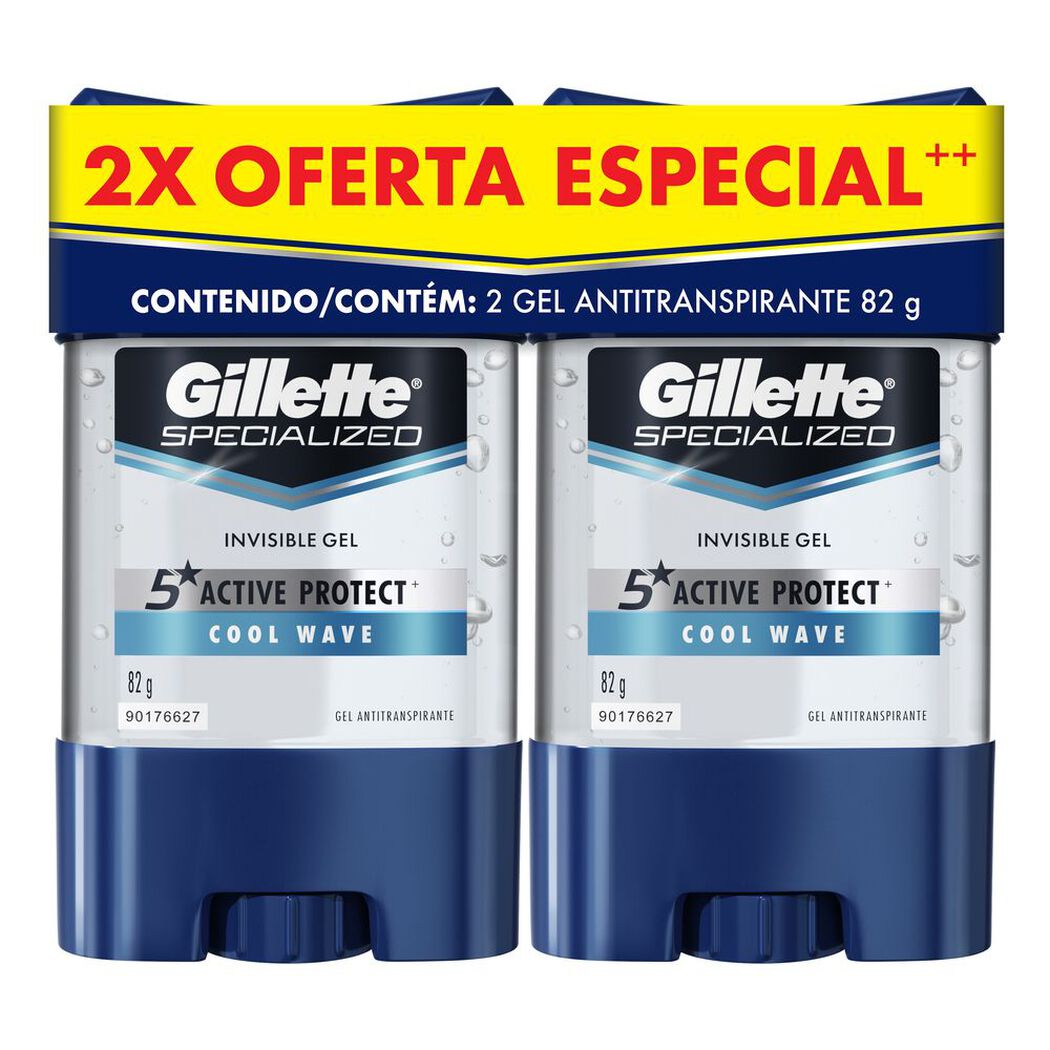 Desodorante Gillette Invisible Gel Cool Wave 82 g 2 un, , large image number 4