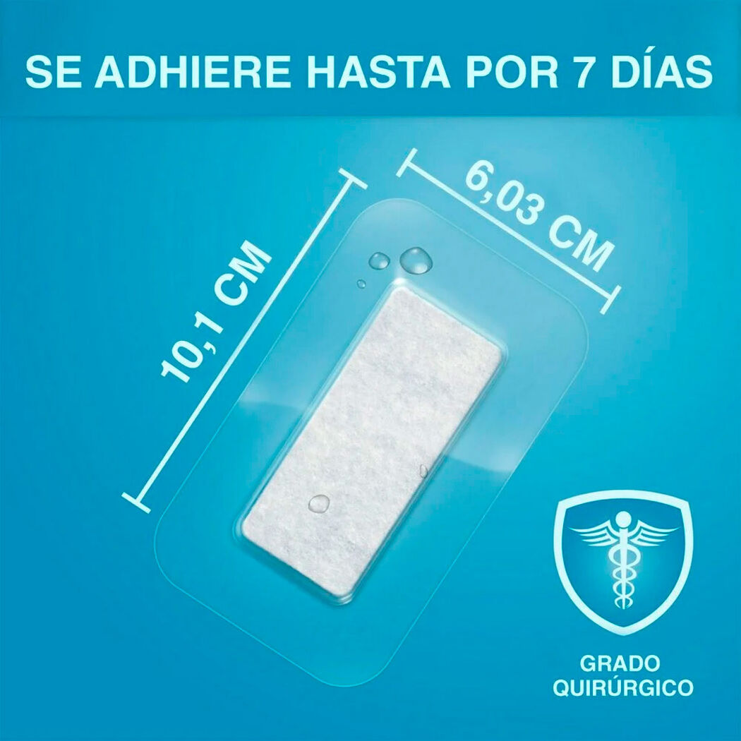 Apósito Tegaderm + Pad Transparente 6Cmx10Cm 3Un, , large image number 2
