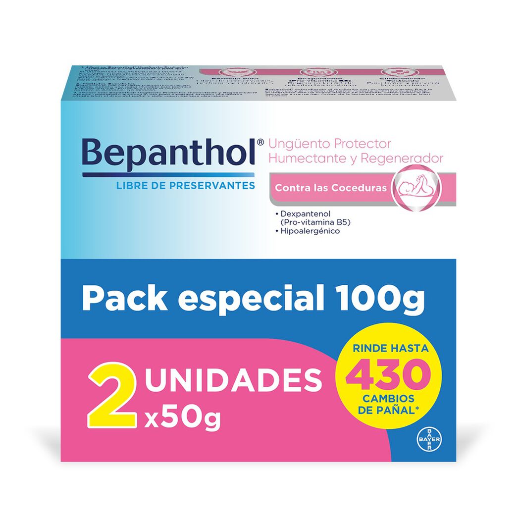 Bepanthol 2 unidades 100 g, , large image number 0
