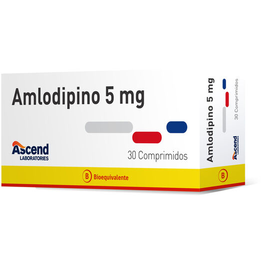 Amlodipino 5 mg Caja 30 Comp. ASCEND, , large image number 0