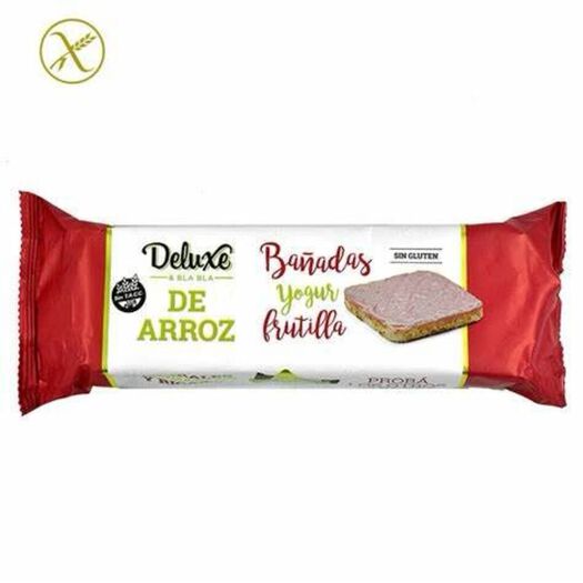Galletas Deluxe de Arroz Yogur Frutilla Sin Gluten 115 g, , large image number 0