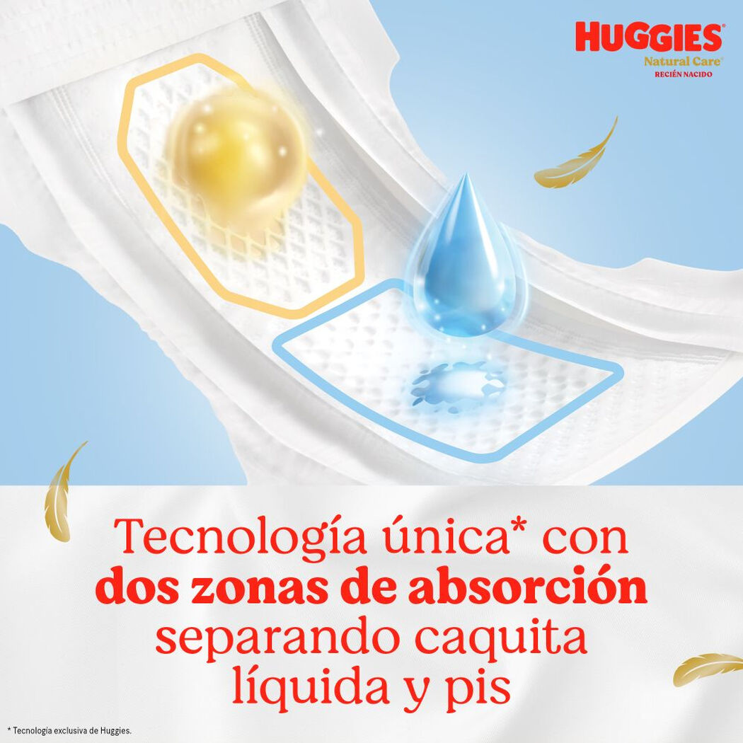 Pa&ntilde;ales Huggies Natural Care Recien Nacido 34 un, , large image number 1