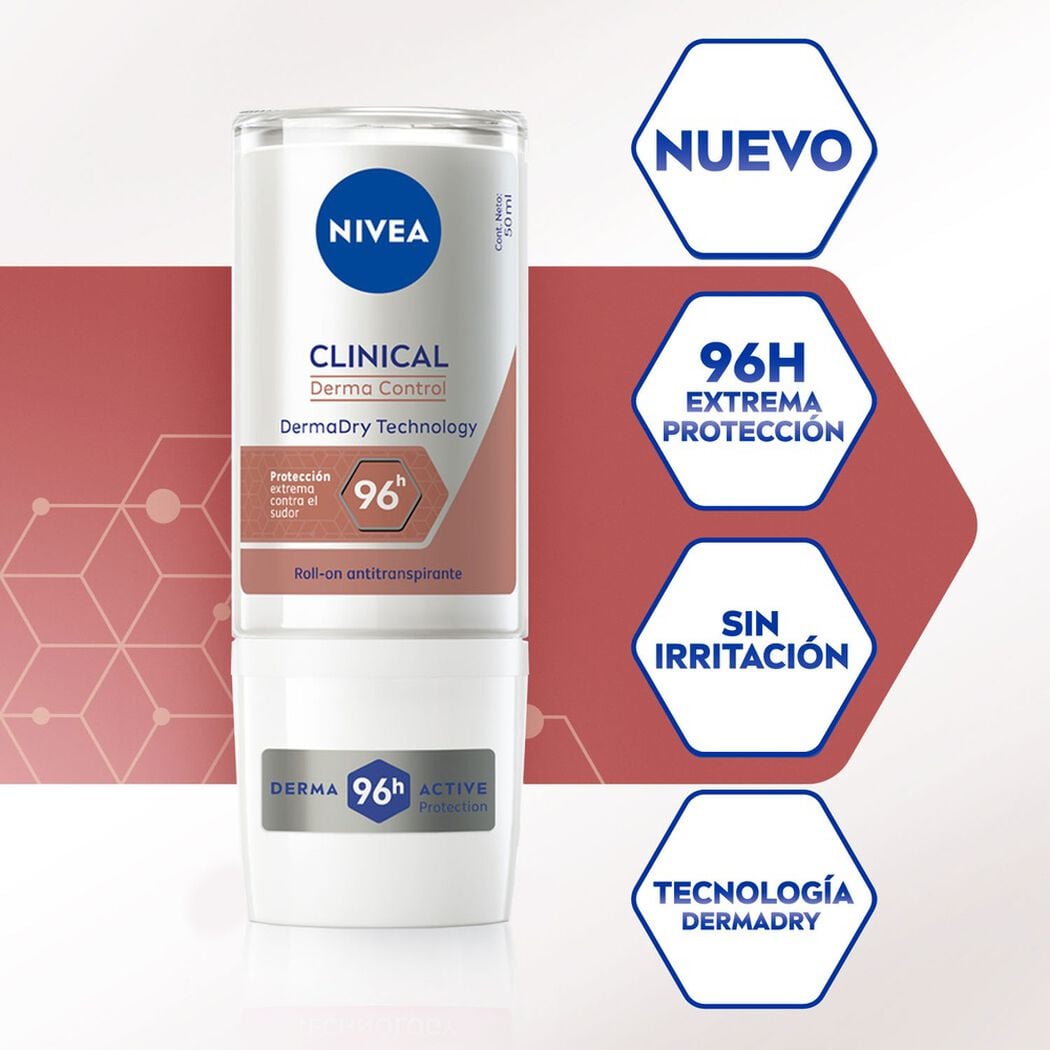 Desodorante Roll On Nivea Clinical FeMenino, , large image number 2