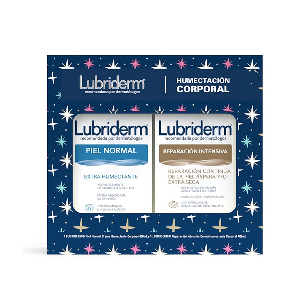 Lubriderm Estuche Crema Extra Humectante 400 mL + Reparación Intensiva 400 mL x 2 Unidades, , large image number 1