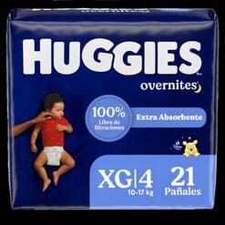 Pa&ntilde;al Huggies Nocturno Overnites XG 21 Unidades