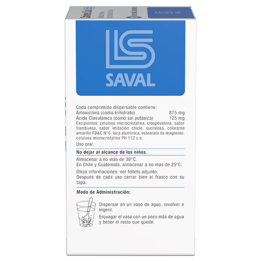 Clavinex Duo CD 875 mg/125 mg x 20 Comprimidos Dispersables, , large image number 1