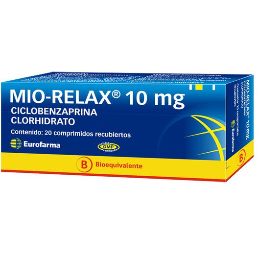 Mio-Relax 10mg x 20 Comprimidos Recubiertos, , large image number 0