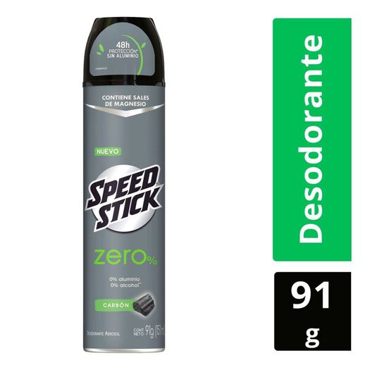 Desodorante En Spray Speed Stick Zero% Carbón 91 G, , large image number 0