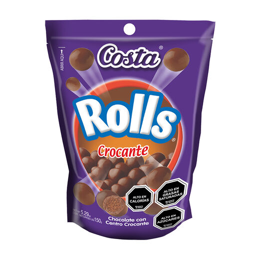 Costa Rolls Chocolate Crocante x 150 g, , large image number 0