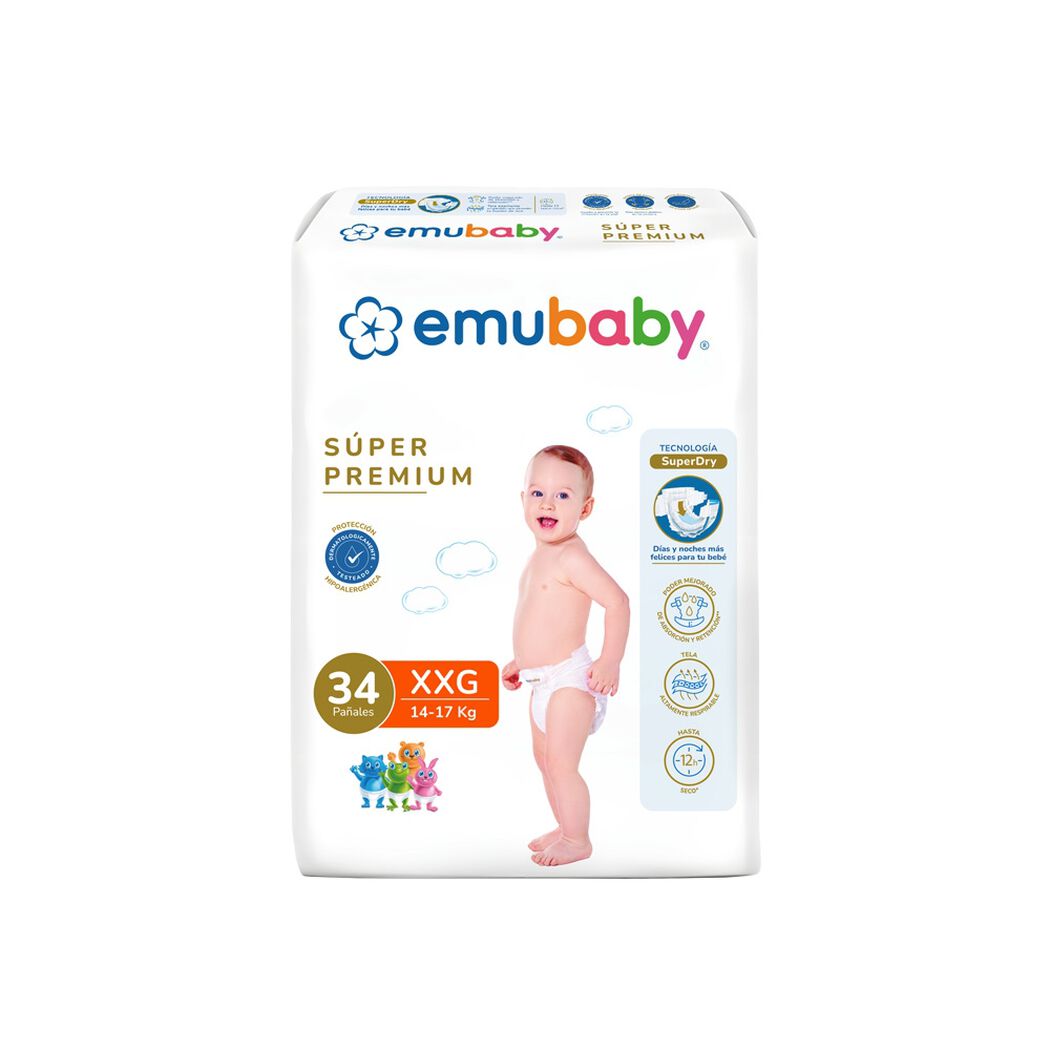 Pañales Emubaby Premium XXG 34 un, , large image number 1