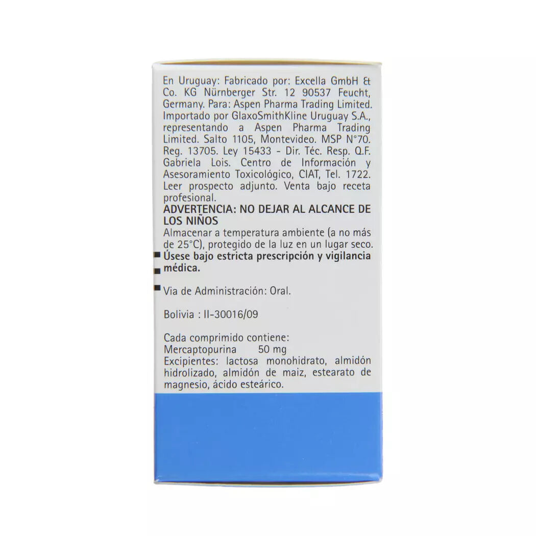 Purinethol 50 mg x 25 comprimidos, , large image number 2