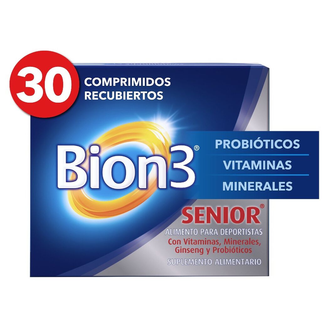 Multivitamínico con Minerales y Probióticos Bion3 Senior 30 Comp, , large image number 0