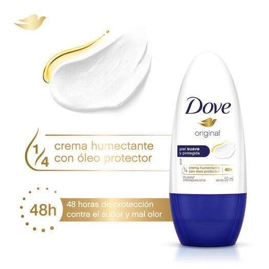 Pack 2 Dove Desodorantes Roll on Original 50 ml, , large image number 2