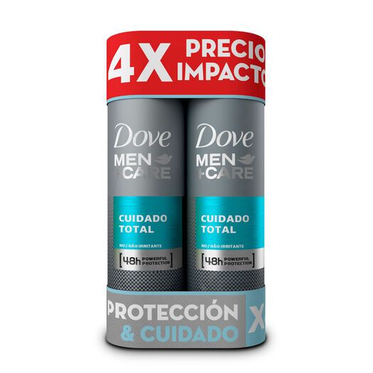 Desosdorante Dove Men Spray Cuidado Total 150 mL 4 un, , large image number 0