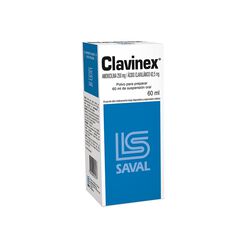 Clavinex 250 mg/62,5 mg/5 mL x 60 mL Polvo Para Suspensión Oral 