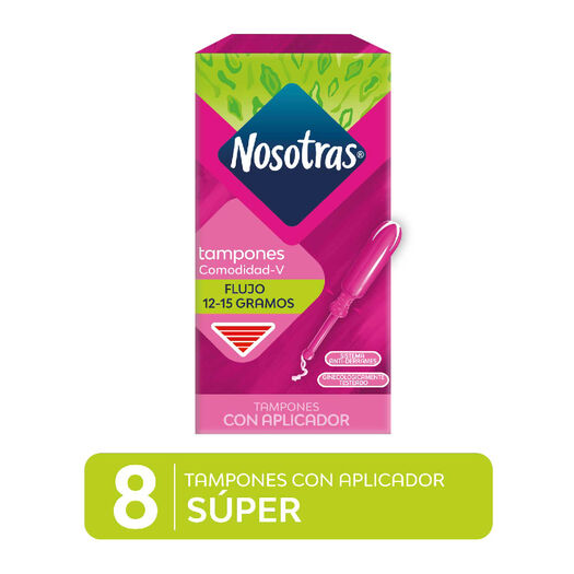 Nosotras Tampon Super Plus Con Aplicador x 8 Unidades, , large image number 0