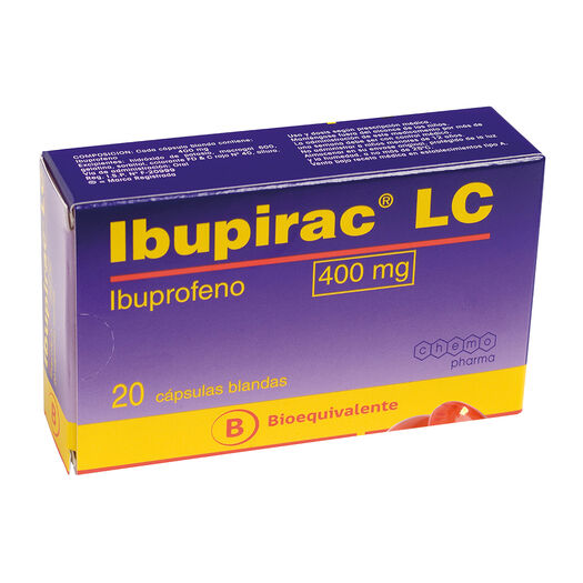 Ibupirac LC 400 mg x 20 Cápsulas Blandas, , large image number 0