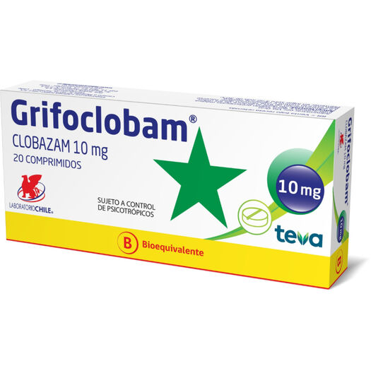 Grifoclobam 10 mg Caja 20 Comp., , large image number 0