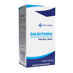 Salbutamol 100 mcg/Dosis x 200 Dosis Aerosol para Inhalación Oral FAES FARMA CHILE
