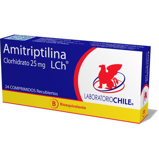 Amitriptilina 25 mg x 24 Comprimidos Recubiertos CHILE, , large image number 0