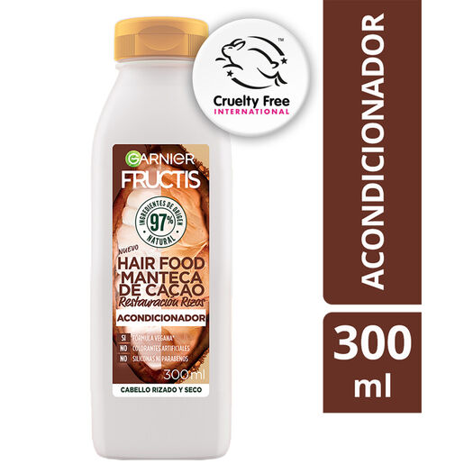 Acondicionador Restauración Rizos Fructis Hair Food Cacao 300Ml, , large image number 0