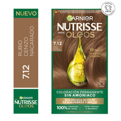 Tintura Nutrisse Oleos 7.12 Rubio Cenizo Nacarado