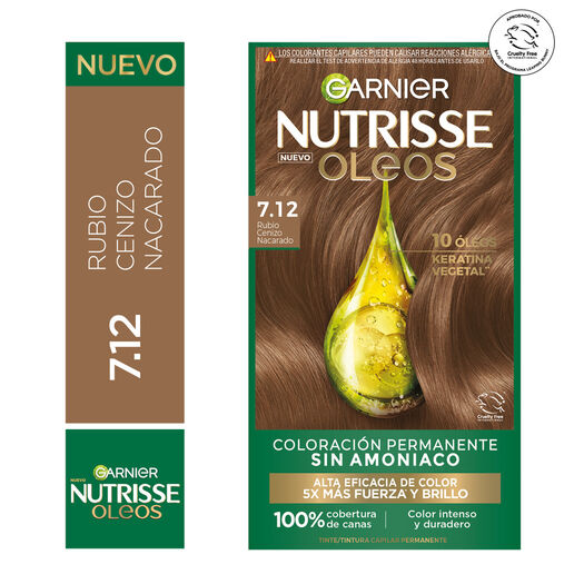 Tintura Nutrisse Oleos 7.12 Rubio Cenizo Nacarado, , large image number 0
