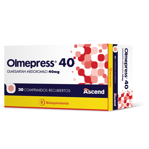 Olmepress 40 mg x 30 Comprimidos Recubiertos, , large image number 0