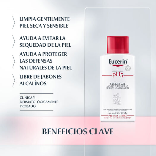 JABÓN SYNDET GEL EUCERIN pH5 250 ML, , large image number 1