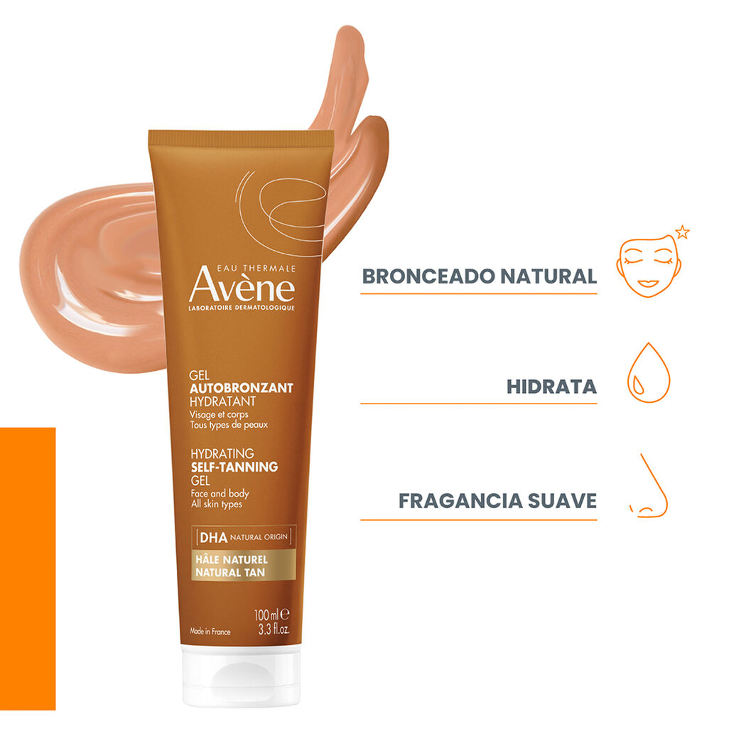 Av&egrave;ne Gel Autobronceador Hidratante Rostro y Cuerpo 100 ml, , large image number 3