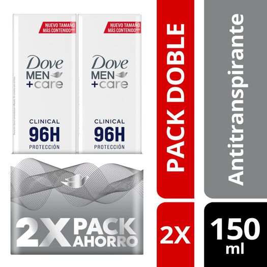 Desosdorante Dove Men Care Clinical 150 mL 2 un, , large image number 0
