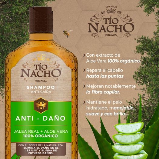 Pack Tío Nacho Aloe Vera 1 Shampoo + 1 Acondicionador C/U 415 Ml, , large image number 3