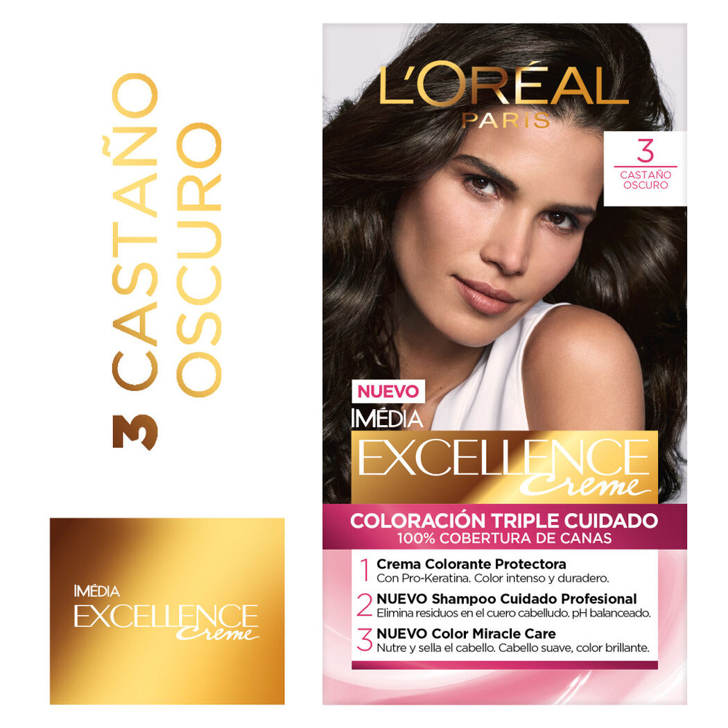 Tintura Excellence Tono 3 120Ml, , large image number 0