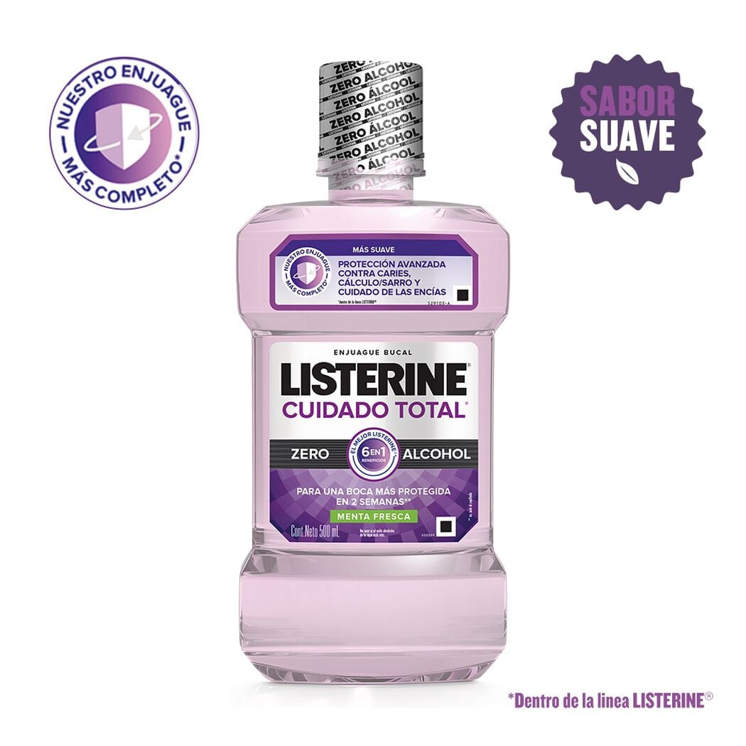 Enjuague Bucal Listerine Zero Total Care 500 ml, , large image number 2