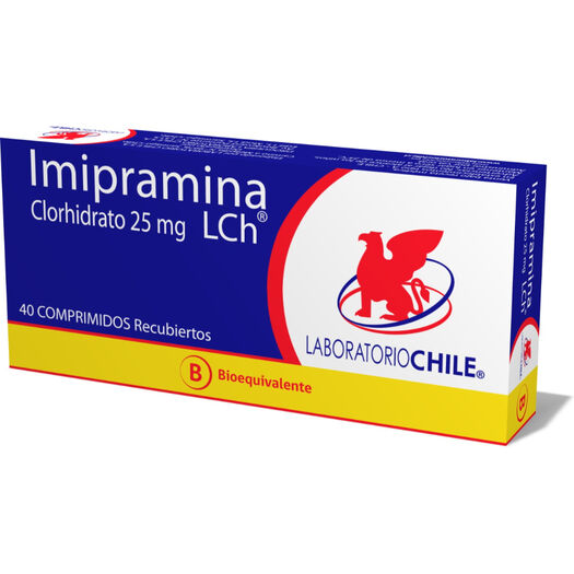 Imipramina 25 mg x 40 Comprimidos Recubiertos CHILE, , large image number 0