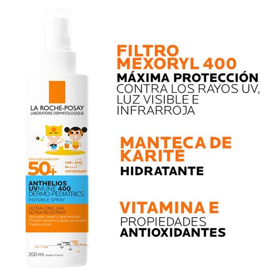Protector Solar Niños Anthelios UV Mune 400 Dermo-Pediatrics Invisible Spray FPS 50+, , large image number 4