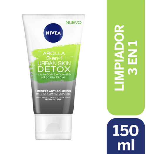 Limpiador Facial NIVEA 3 en 1 con Arcilla 150ml, , large image number 0