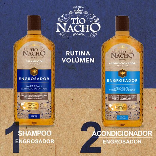 Pack Tío Nacho Engrosador Shampoo + Acondicionador 415 ML, , large image number 1