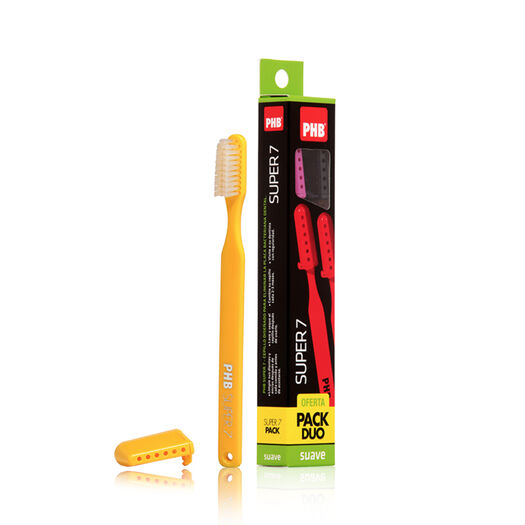 PHB Cepillo Dental Super 7 Duo Suave x 2 Unidades, , large image number 0