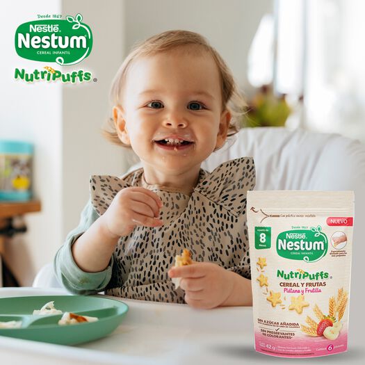Cereal Infantil Nestum Nutripuffss Plátano Frutilla 42 g, , large image number 2