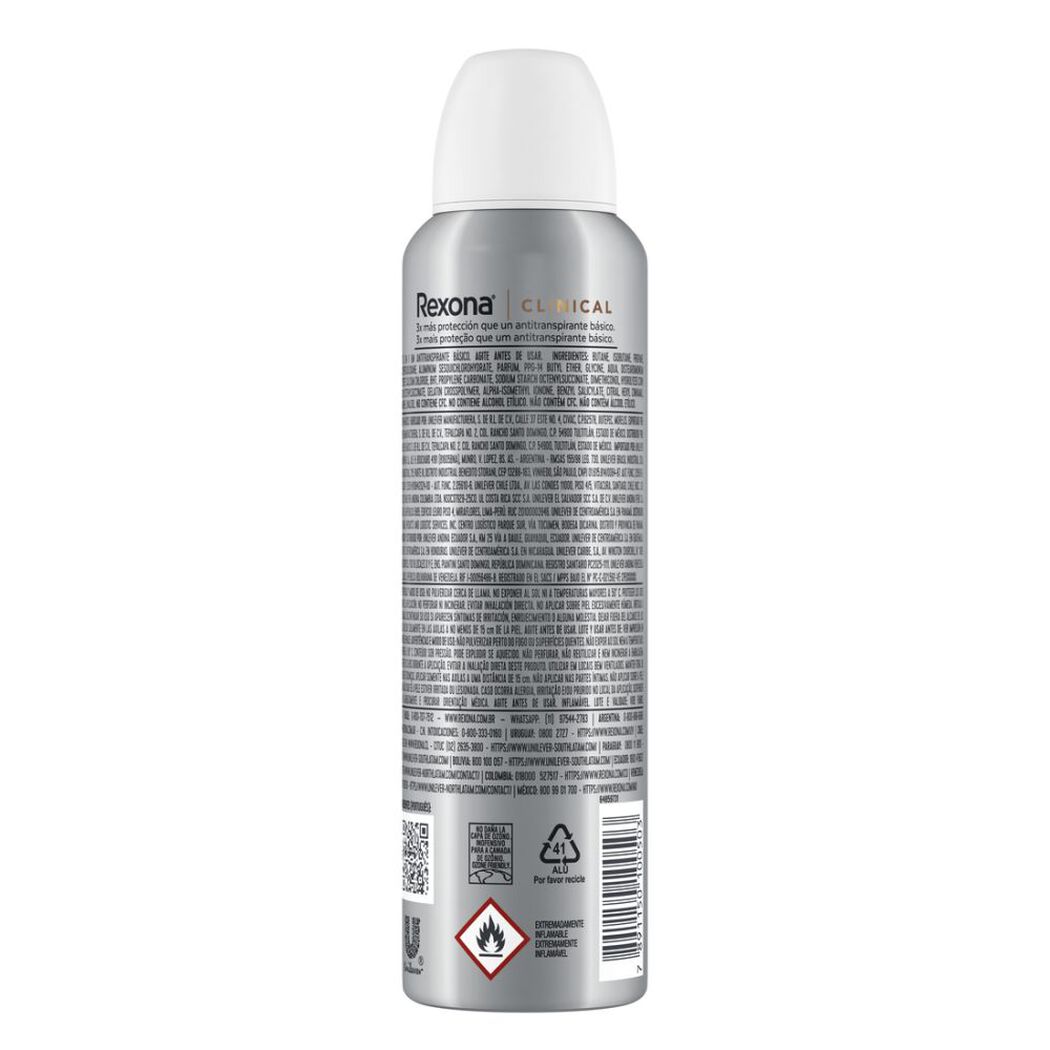 Rexona Clinical Desodorante en aereosol Invisible Woman 150m, , large image number 4
